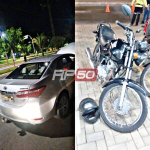 Corolla e moto recuperada