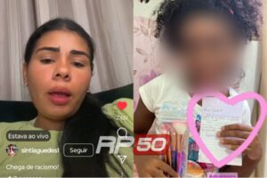 Rosto da criança devidamente borrado para preservar sua integridade