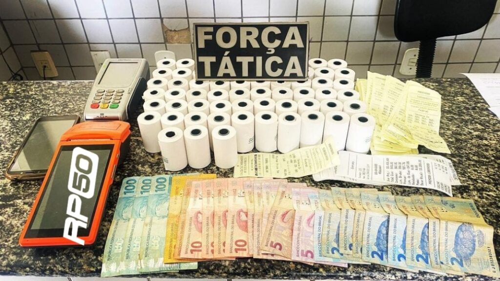 Dinheiro apreendido com bicheiro em Valença do Piauí