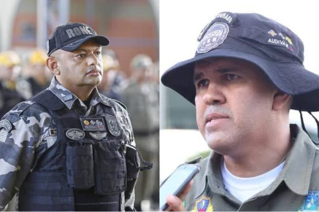 Tenente-coronel Kleber Bezerra e major Audivam Nunes, da PM-PI