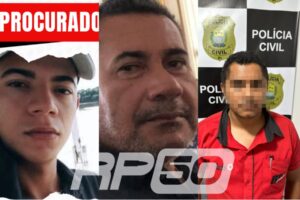 Da esquerda para a direita: procurado, vítima e mandante