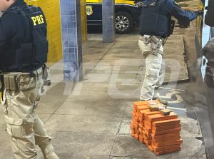 PRF prendeu passageiro com 37 quilos de maconha